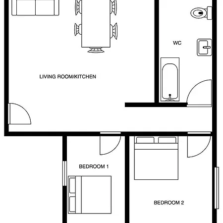Dzirnavu 2-bedroom Center Apartment *